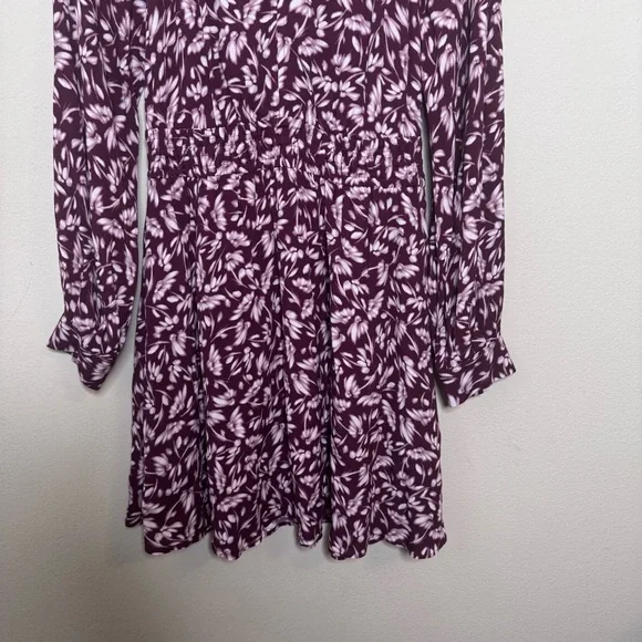 Madewell Smocked Y-Neck Mini Dress In Floral - Picture 7 of 16